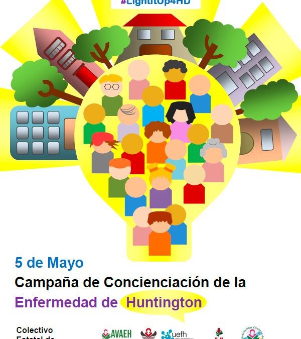 Campaña Estatal de Iluminación por la Enfermedad de Huntington.
